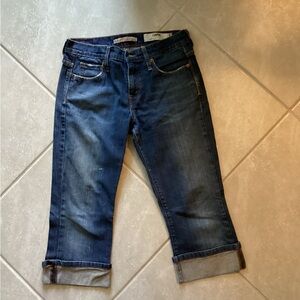 Levi's Dark Blue Cropped Jeans